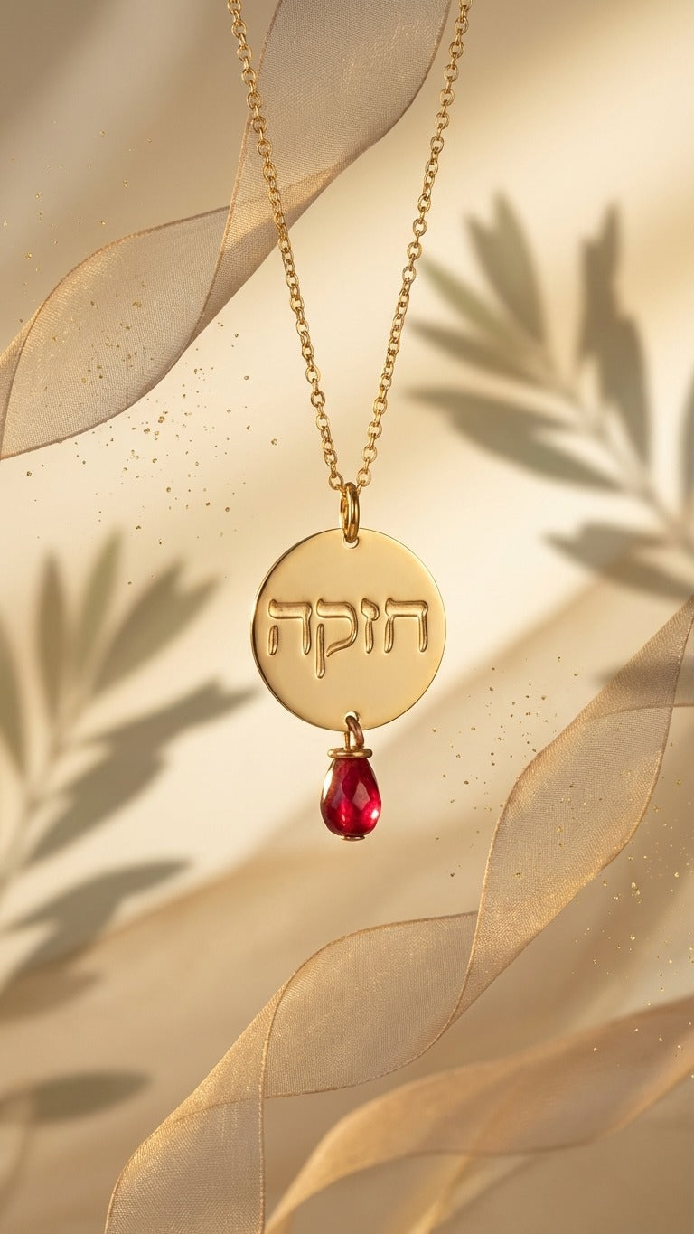 תליון עדין עם חריטה