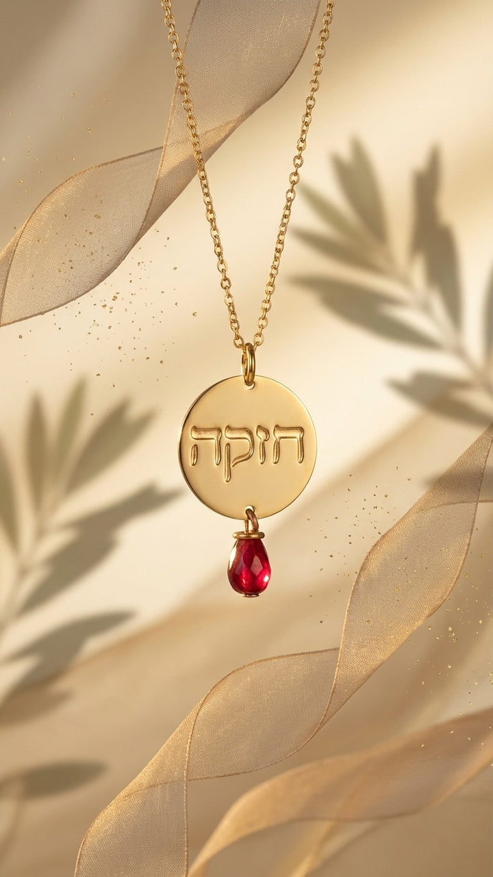 תליון עדין עם חריטה
